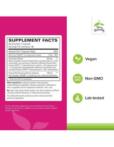 Suplemento Dietético Terry Naturally Ginseng Rojo 48 Cápsulas