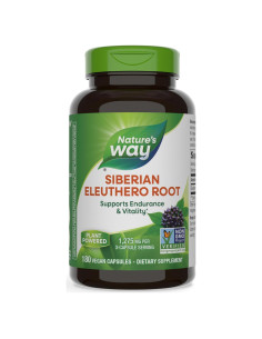 Suplemento Eleuthero Siberiano Nature's Way 180 Cápsulas 1275mg