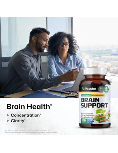 Suplemento Cerebral BIO KRAUTER - 100 Cápsulas - 1300 mg Vegano 2