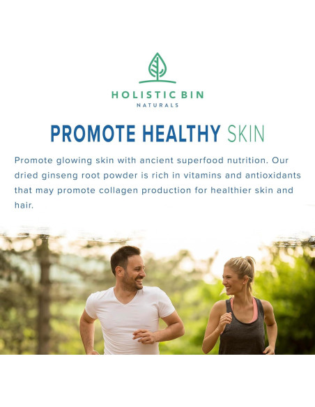 Polvo de Ginseng Rojo Coreano Holistic Bin 50g Vegano Sin Gluten