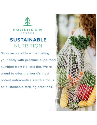 Polvo de Ginseng Rojo Coreano Holistic Bin 50g Vegano Sin Gluten