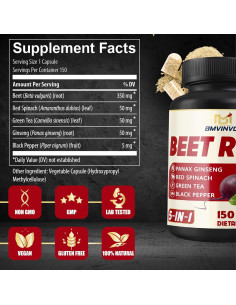 Suplemento Dietético Raíz de Remolacha 150 Cápsulas BMVINVOL 2