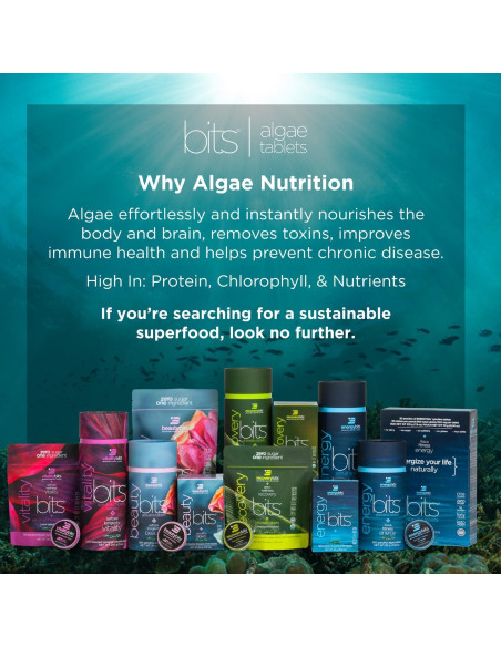 Tabletas de Espirulina Orgánica ENERGYBITS - 1000 Unidades - Vegano, Keto, Sin Gluten Tabletas de Espirulina Orgánica ENERGYBITS - 1000 Unidades - Vegano, Keto, Sin Gluten