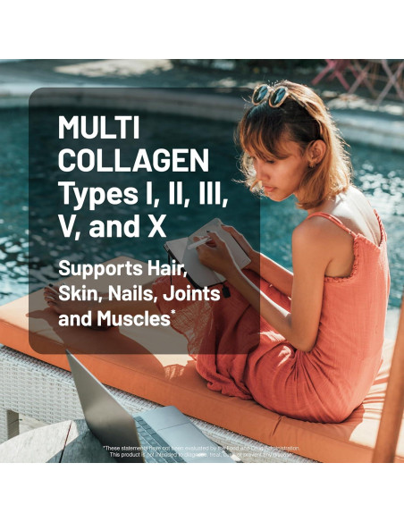 NatureWise Multi Colágeno Pétidos 90 Cápsulas - Tipo I, II, III, V, X