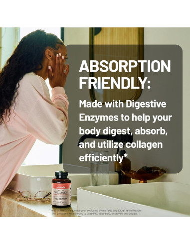 NatureWise Multi Colágeno Pétidos 90 Cápsulas - Tipo I, II, III, V, X