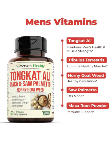 Suplemento de Testosterona Vimerson Health 60 Cápsulas