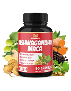 Suplemento de Raíz de Ashwagandha BMVINVOL 90 Cápsulas
