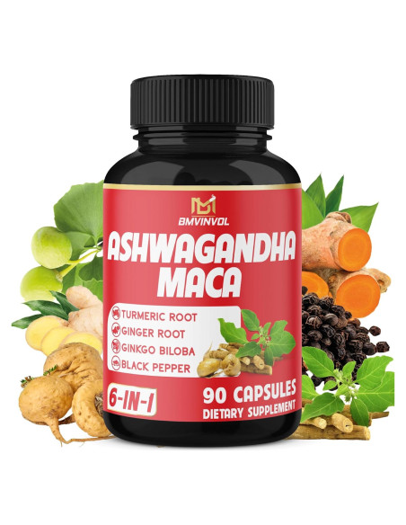 Suplemento de Raíz de Ashwagandha BMVINVOL 90 Cápsulas