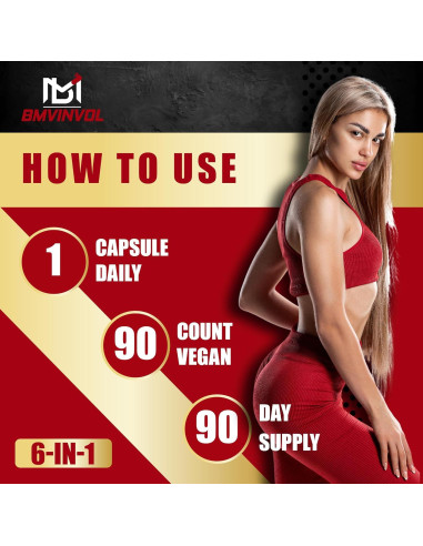 Suplemento de Raíz de Ashwagandha BMVINVOL 90 Cápsulas