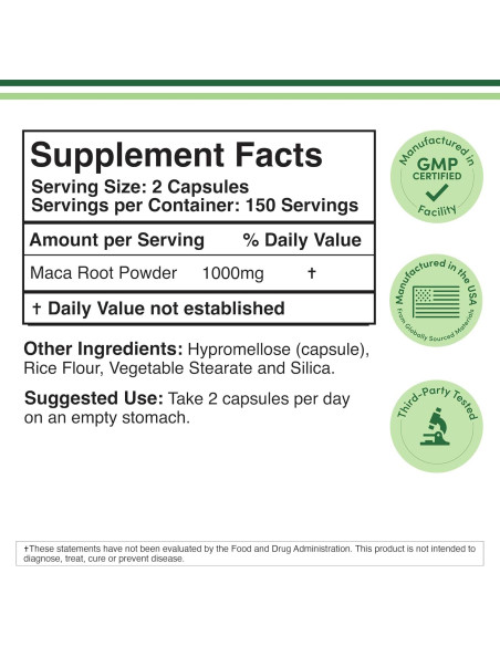 Cápsulas de Maca Negra, Roja y Amarilla Double Wood 300u