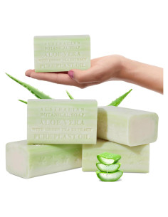 Jabón Botánico Australiano Aloe Vera 187 g - Paquete de 4