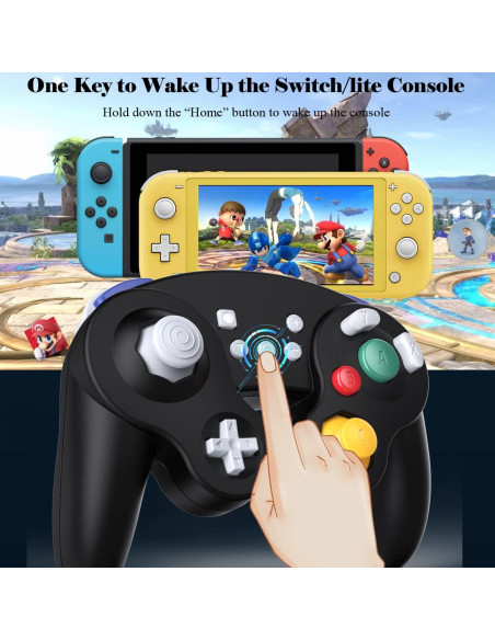 Controlador Inalámbrico EXLENE Gamecube para Switch Negro Controlador Inalámbrico EXLENE Gamecube para Switch Negro