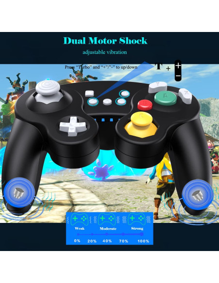 Controlador Inalámbrico EXLENE Gamecube para Switch Negro Controlador Inalámbrico EXLENE Gamecube para Switch Negro