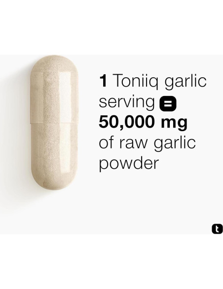 Cápsulas de Ajo Toniiq 60 Unidades - 10mg Alicina Sin Olor Cápsulas de Ajo Toniiq 60 Unidades - 10mg Alicina Sin Olor