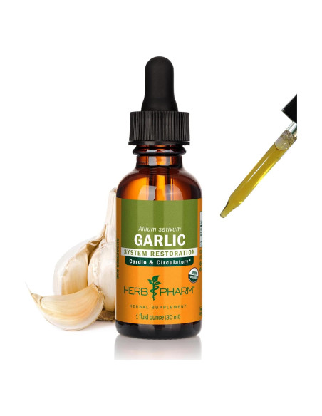 Extracto Líquido de Ajo Orgánico Herb Pharm 30 ml - Soporte Cardiovascular
