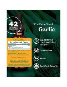 Extracto Líquido de Ajo Orgánico Herb Pharm 30 ml - Soporte Cardiovascular 2