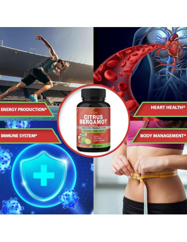 Cápsulas Suplemento Bergamota Orgánica Cadane 150 Unidades