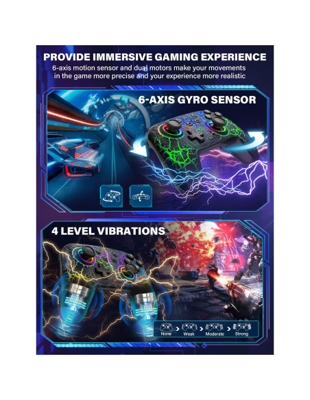 Controlador Pro ZRZLMVP Inalámbrico para Switch - 1000mAh Controlador Pro ZRZLMVP Inalámbrico para Switch - 1000mAh