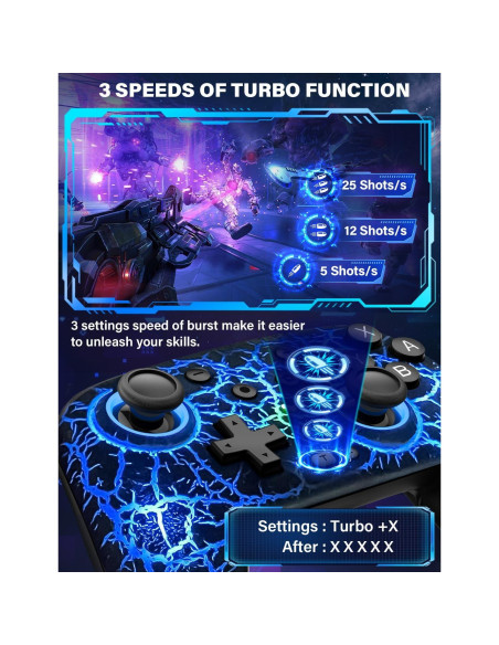 Controlador Pro ZRZLMVP Inalámbrico para Switch - 1000mAh Controlador Pro ZRZLMVP Inalámbrico para Switch - 1000mAh