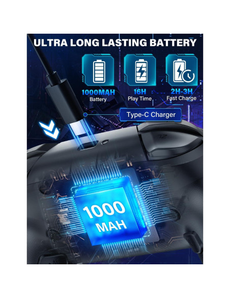 Controlador Pro ZRZLMVP Inalámbrico para Switch - 1000mAh Controlador Pro ZRZLMVP Inalámbrico para Switch - 1000mAh