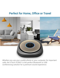 Altavoz de Conferencia VTech VCS601-2 Bluetooth 360 6 Micrófonos 2