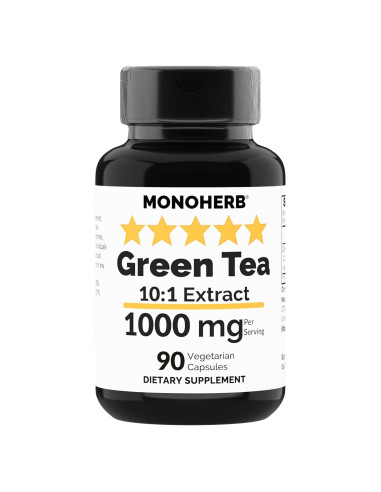 Extracto de Té Verde 1000 mg Monoherb - 90 Cápsulas Vegetarianas