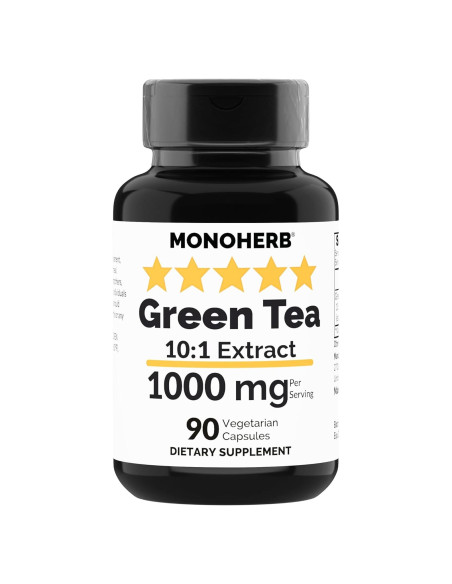 Extracto de Té Verde 1000 mg Monoherb - 90 Cápsulas Vegetarianas