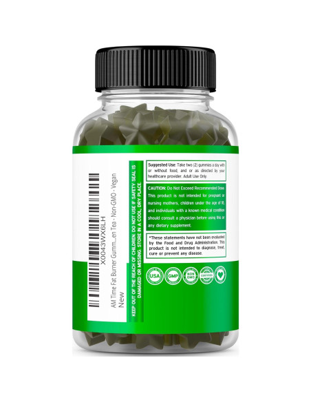 Gomitas Quemadoras de Grasa Té Verde Dorado Nutrition 60 Unidades