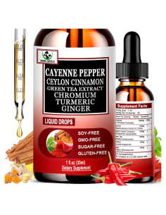 Gotas de Pimienta de Cayena Vita Letuo 6 en 1 50ml