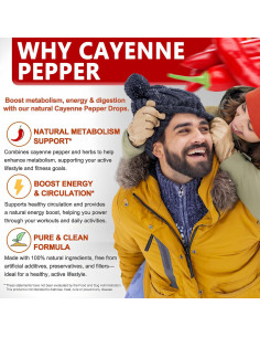 Gotas de Pimienta de Cayena Vita Letuo 6 en 1 50ml 2