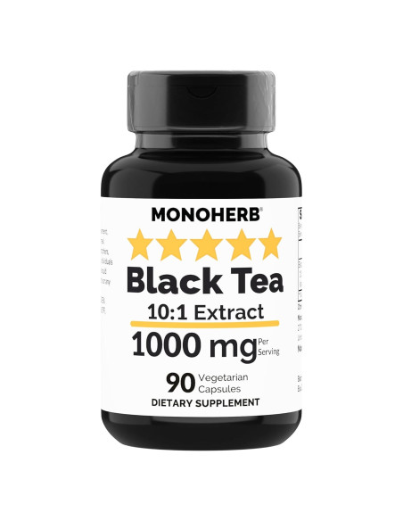 Extracto de Té Negro 1000 mg Monoherb - 90 Cápsulas Vegetarianas