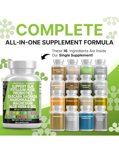 Suplemento Digestivo Clean Nutraceuticals con Probioticos y Aloe Vera