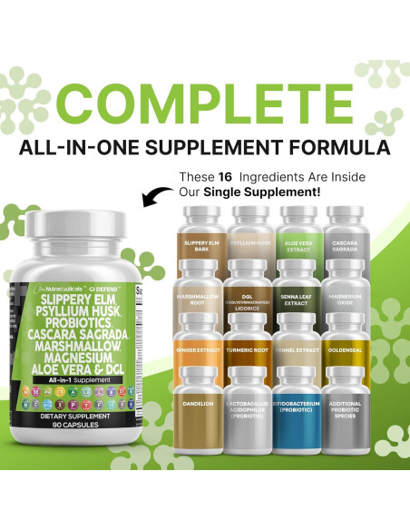 Suplemento Digestivo Clean Nutraceuticals con Probioticos y Aloe Vera