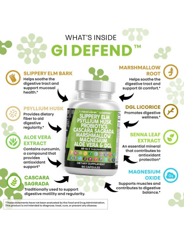 Suplemento Digestivo Clean Nutraceuticals con Probioticos y Aloe Vera