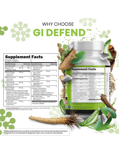 Suplemento Digestivo Clean Nutraceuticals con Probioticos y Aloe Vera