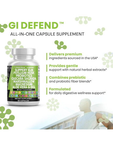 Suplemento Digestivo Clean Nutraceuticals con Probioticos y Aloe Vera