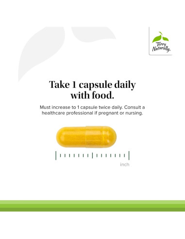 Suplemento Terry Naturally DIM con Curcumina - 30 Cápsulas