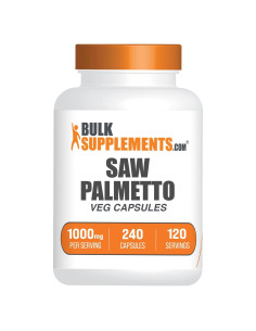 Cápsulas de Saw Palmetto BulkSupplements 500 mg - Sin Gluten