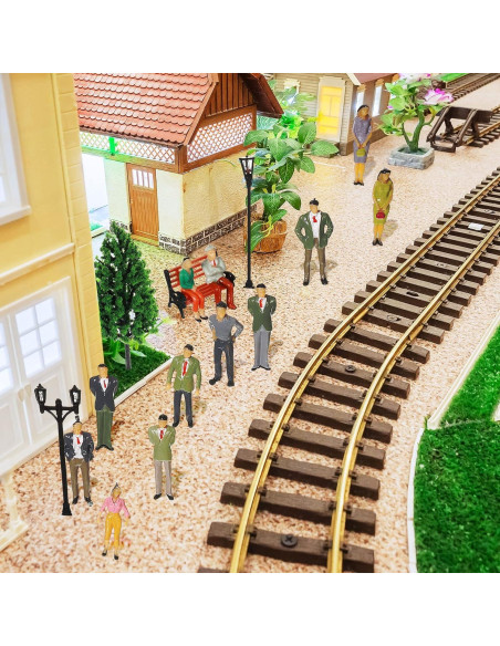 Set Miniaturas de Trenes 55 Pcs Sratte Accesorios Diorama