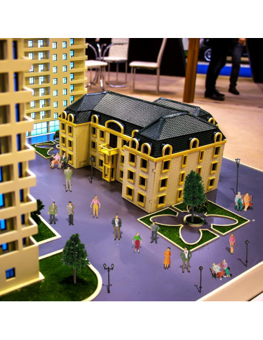 Set Miniaturas de Trenes 55 Pcs Sratte Accesorios Diorama