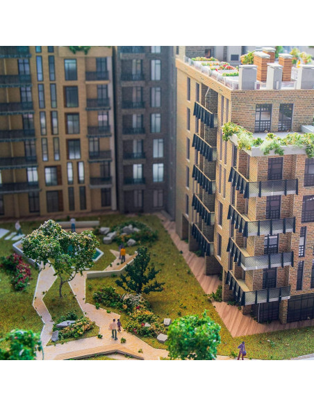 Set Miniaturas de Trenes 55 Pcs Sratte Accesorios Diorama