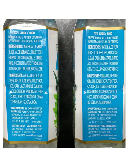 Bebida de Aloe Vera OKF Coco - Paquete de 10 Botellas 500ml