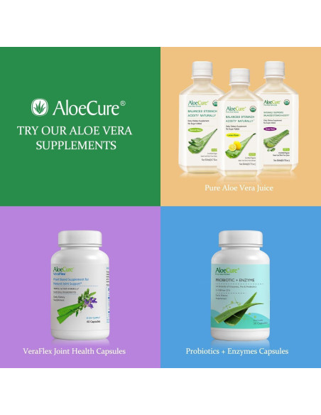 Cápsulas de Aloe Vera Orgánico AloeCure 130000mg 30 Caps Cápsulas de Aloe Vera Orgánico AloeCure 130000mg 30 Caps