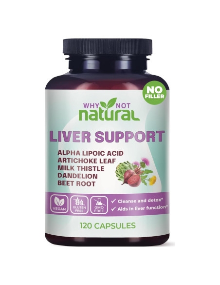 Suplemento Hepático 5-en-1 Why Not Natural - 120 Cápsulas