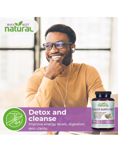 Suplemento Hepático 5-en-1 Why Not Natural - 120 Cápsulas