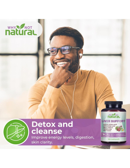 Suplemento Hepático 5-en-1 Why Not Natural - 120 Cápsulas