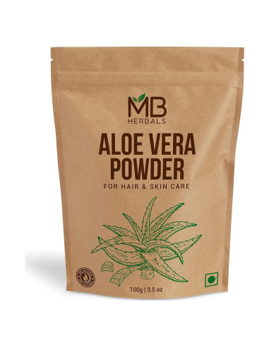 Polvo de Aloe Vera MB Herbals 100g - Hidratante Natural