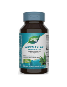 AloeMaxLax Nature's Way 100 Cápsulas Veganas Alivio Estreñimiento