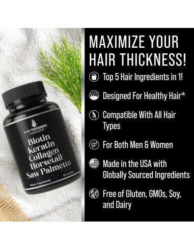 Suplemento Crecimiento Capilar 5 en 1 Hair Thickness Maximizer