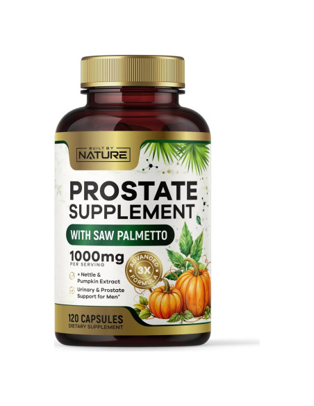 Suplemento Prostático Built By Nature 120 Cápsulas - Salud Urinaria